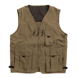 Chalecos personalizados de talla grande para hombre, bolsillos en el pecho con cremallera, dobladillo ajustable, bolsillos delanteros 3D, chalecos de invierno informales con etiqueta tejida - Product Image 1