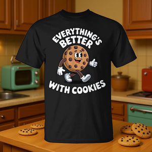 T-shirt retrò vintage con stampa di biscotti per ragazzi o ragazze - Product Image 3