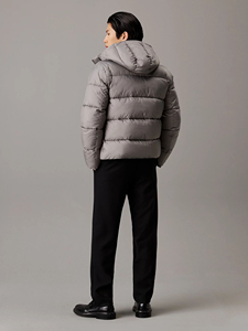 Chaqueta acolchada con capucha Moon Mist de poliéster de invierno para hombre, ropa de abrigo ligera y cálida, Capucha con cuello levantado, bolsillos calentadores de manos - Product Image 6