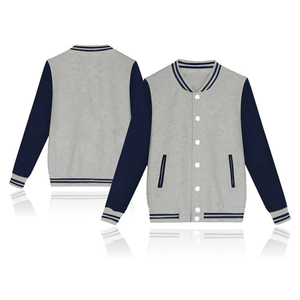 Trendy Streetwear Styles Wholesale Custom Men Varsity Jackets <b>Stand</b> Front Windproof Breathable Wool/Polyester Sport Baseball - Product Image 1