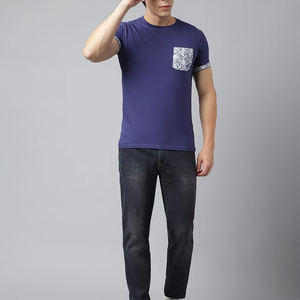 T-shirts personnalisés en polyester/coton pour hommes, grande taille, manches courtes, col rond, style streetwear hip-hop - Product Image 2