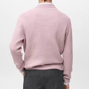 Vente chaude sur mesure col rond coton lourd tricoté hiver pull hommes chandails tenue décontracté pull respirant - Product Image 2