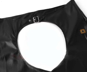 Chaps complets d'équitation avec panneau élastique pour hommes et femmes en cuir de vache véritable Farrier Veterinary Instruments - Product Image 2