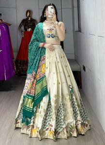 <b>Hot</b> Selling Amazing Designer Pure Cotton Lehenga Trending Party Wear for Women Fancy Sequence Work Elegant Designer Piece - Product Image 3