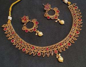 Conjunto de joyería nupcial exagerada para pendientes de boda, anillo, pulsera, collar, conjunto de joyería de 4 piezas, joyería nupcial de perlas para mujer - Product Image 4