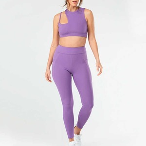 Fabricante Activewear Proveedor Mayorista Personalizado Mujeres Leggings Set Alta Calidad Mujeres Fitness Wear OEM Gym Legging and Tops - Product Image 1