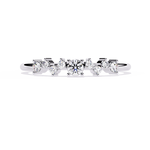 Handcrafted 14K Rose Gold <b>Unique</b> Cut Diamond Cluster <b>Engagement</b> <b>Ring</b> for Women Fine Jewelry Expertly Crafted Diamond Suppliers - Product Image 3