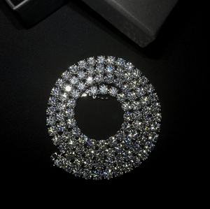 Luxury <b>Iced</b> <b>Out</b> VVS Moissanite Tennis <b>Chain</b> Fine Jewelry Hip Hop Necklace 925 Sterling Silver Moissanite Necklaces For Unisex - Product Image 4