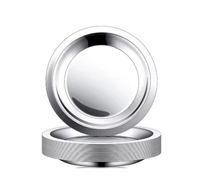 Posavasos de té de mármol blanco de forma redonda con soporte de metal Juego de 4 con tamaño y color personalizados - Product Image 6