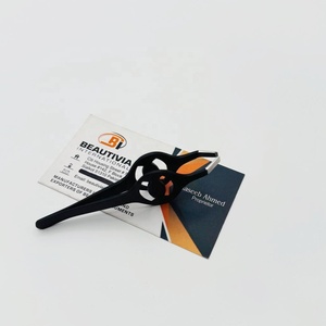 Pince à épiler professionnelle de haute précision en acier inoxydable inclinée, légère et durable, pour sourcils et visage, avec logo personnalisé, noir mat - Product Image 2