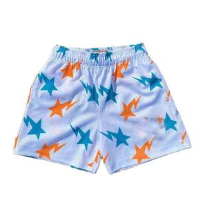 High Quality Summer Printed Beach Shorts Custom Logo Elastic Waist Workout Shorts Basketball Double <b>Layers</b> Beach Shorts - Product Image 4