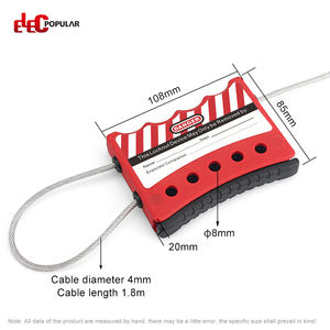 Dispositif de verrouillage de câble EP-L61A |   Nylon PA anti-impact |   Câble PVC anti-UV 1,8 m (3/4 mm) |   Autobloquant |   Convient aux cadenas Fits5 (chaîne) - Product Image 3