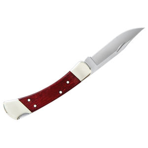 Wood Handle Lock <b>Folding</b> <b>Utility</b> <b>Knife</b> Stainless Steel Blade Dishwasher Safe Modern Design Multipurpose Outdoor Use Pocket - Product Image 3