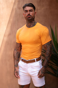 Los más vendidos New Mint Bamboo Crew Neck Camisetas para hombres Transpirable Bascis Cotton Custom Logo Gym Active Fitness Camiseta para hombres - Product Image 4