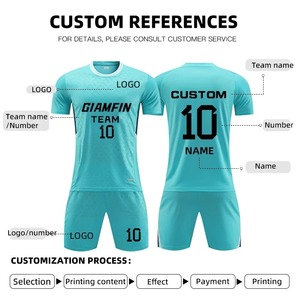 Conjunto de Uniforme de Fútbol 100% Poliéster, Pantalón Corto con Estampado Frontal, Secado Rápido, Transpirable, Personalizable para Equipos de Adultos - Product Image 5