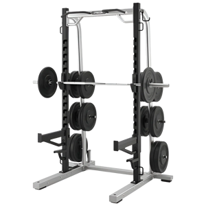 Rack semi-équipé remis à neuf de la série Discovery pour squats et presses avec barre, équipement de musculation pour salle de sport à domicile - Product Image 1