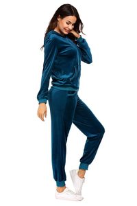 Winter hooded hood <b>suit</b> Velvet Tracksuit women's Track <b>Suit</b> Sets Custom <b>Jogging</b> <b>Suits</b> women's hoodies and trousers sets - Product Image 6