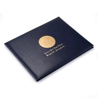 Porte-diplôme en cuir PU classique de luxe, couverture de certificat, léger, haute qualité