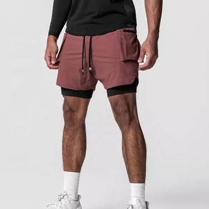 <b>Men's</b> <b>Compression</b> Running <b>Shorts</b> With Drawstring 2-in-1 <b>Mens</b> Sports <b>Shorts</b> Black Activewear <b>Men</b> <b>Shorts</b> - Product Image 5