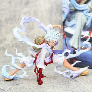 Figurine One Piece Luffy Gear 5 30cm en plastique, jouet militaire, état neuf, pour collection et décoration, avec Sanji et Ace inclus - Product Image 3