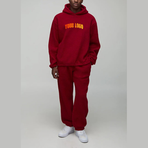 Nouveauté 2025 – Ensemble de survêtement 2 pièces pour homme en coton 100 %, uni, respirant, avec logo personnalisé imprimé DTF, idéal pour l'hiver - Product Image 6