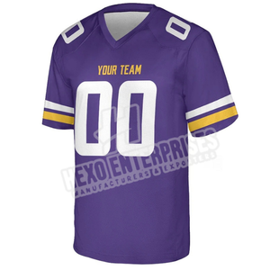 Fabricant personnalisé de maillots de football américain surdimensionné en maille tricotée col en V Crop Boxy Mesh maillot de football pour hommes - Product Image 1