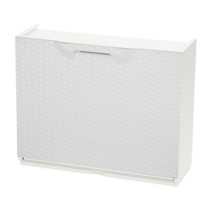 Modulo Scarpiera 51x17,3x41h cm in Rattan Bianco - Product Image 1