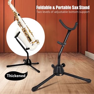 Support de Saxophone en Métal Portable Pliant Réglable AltoTenor Triangle Base Sax Support pour Instruments de Musique Flûte Clarinette Support de Tambour - Product Image 3