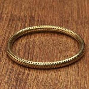 Gold Plated Brass Punjabi Sardardji Sikh <b>Kada</b> Bangle Jewellery for Men and Women modern - Product Image 3