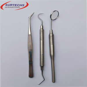 Mango hueco Manual alemán de acero inoxidable, 3 uds., Kit de diagnóstico de examen Dental profesional, reutilizable de alta calidad - Product Image 3