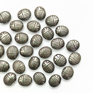 Perles de pierre précieuse scarabée de pyrite naturelle scarabée de pyrite en vrac pierre de sculpture pour pendentif fabrication de bijoux égyptiens approvisionnement 12mm - Product Image 3