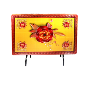 Venta al por mayor precio barato de plástico de calidad superior mesa de comedor cuadrada de 6 plazas muebles para el hogar mesa de comedor de Bangladesh - Product Image 1