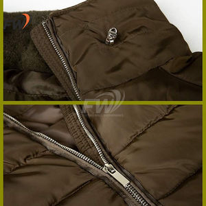 Chaquetas de Lujo para Hombre al por Mayor OEM, Estilo Deportivo de Invierno y Primavera, Suaves, Brillantes, Acolchadas, con Cierre de Cremallera y Botones, de Nailon Casual - Product Image 4