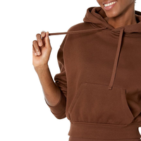 Sudadera Corta de Alta Calidad para Mujer con Diseño de Bordado 3D en la Parte Delantera, Talla Grande, Hombros Caídos, para Uso Casual y Urbano
