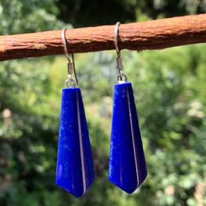 Nouveau Design boucles d'oreilles en pierre Lapis Lazuli/bijoux Lapis Lazuli - Product Image 4