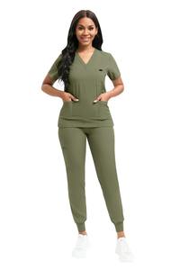 Uniformes de salón de belleza para mujer de calidad, conjuntos de uniformes médicos de manga corta, uniformes de enfermera para correr para Hospital - Product Image 4