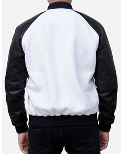 Tout nouveau grande taille hommes Logo personnalisé broderie noir coupe-vent en cuir manches CollegeBaseballjacket pour hommes livraison DDP - Product Image 6