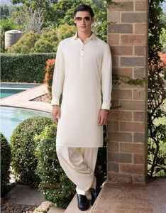 Conjunto informal de Salwar Kameez para hombre, último diseño, nueva ropa islámica India pakistaní de moda con bolsillos laterales - Product Image 3