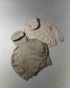 Ensemble de survêtement évasé en coton épais dépouillé fabricant de streetwear sérigraphie vintage surdimensionné en soie surdimensionné - Product Image 4