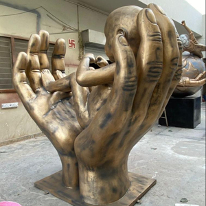 Ife-estatua Ize ARGE para exteriores, estatua de ciervo de bronce para jardín, vestíbulo de hotel - Product Image 1