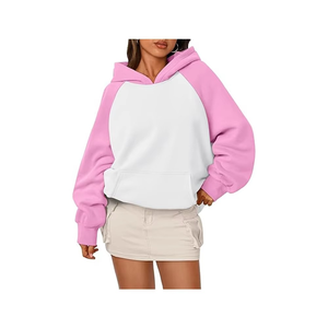 เสื้อมีฮู้ดผ้าฝ้าย100% สำหรับผู้หญิงเสื้อลำลองผ้าหนาใส่เล่นกีฬาโอเวอร์ไซส์ - Product Image 1