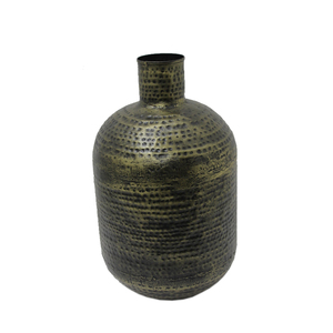 Vase à fleurs rétro au design moderne Artisanat créatif pour la maison Salon Vase à fleurs couleur noir/or - Product Image 5