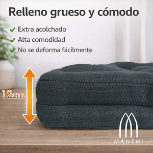 Ensemble de 4 coussins de palettes d'extérieur durables en tissu résistant à l'eau toutes saisons 120x80 + 120x50 cm pour canapé de jardin, épaisseur 12 cm, lavable en machine - Product Image 3