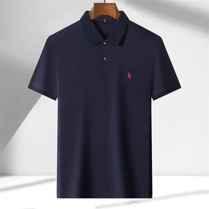 Polo à manches courtes pour homme de haute qualité 2024, tissu tricoté à la main avec motif uni imprimé personnalisé, techniques de broderie - Product Image 5