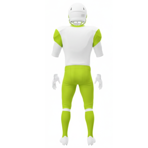 Uniforme de Fútbol Americano Color Verde Neón Blanco, Jersey Sublimado y Conjunto de Pantalones Acolchados, Ropa de Equipo Personalizada - Product Image 3