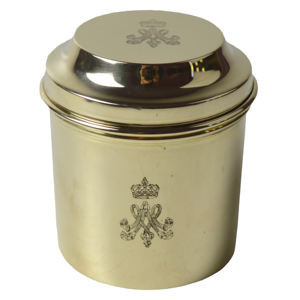 Gold Plated Cookies Jar Design With Brass <b>Metal</b> Home and Kitchen Decor Quality Design <b>Food</b> Storage <b>Container</b> Design - Product Image 3