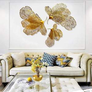 ศิลปะติดผนังโลหะแบบสะดุดตาแผ่นเหล็กชุบทองด้วยไฟฟ้ากรอบศิลปะผนังสุดหรูสำหรับห้องนอน - Product Image 3