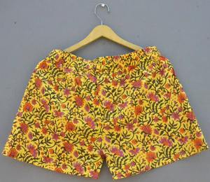 Pantalones cortos estampados de bloque de mano informales con estilo unisex suaves y cómodos con calzoncillos bóxer elásticos y con cordón - Product Image 4