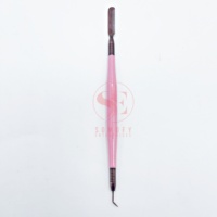 Outil de rehaussement de cils en acier inoxydable doré rose avec étiquette personnalisée, peigne à cils en métal, gel de permanente pour sourcils, durable