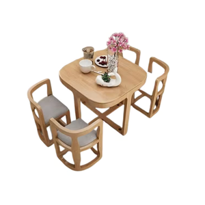 High Quality Luxury Modern Minimalist Nordic Wooden Dining Set <b>4</b> <b>Chairs</b> Customized Color for Restaurant Home Use Wholesale Price - Product Image 2